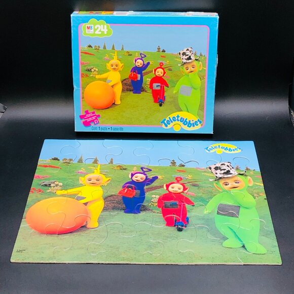 Vintage 1999 TELETUBBIES Tv Characters Jigsaw Puzzle: 24 pcs COMPLETE, Y2K Kids - Picture 2 of 14